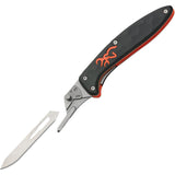 Browning Primal Scapel Linerlock Black & Orange Synthetic Folding D2 Steel Pocket Knife 0431