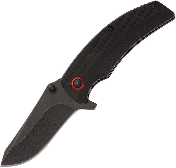 Browning Patriot 1776 Linerlock Black G10 Handle Stainless Pocket Knife 0440