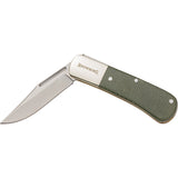 Browning Steambank Green Micarta Folding 12C27 Steel Pocket Knife 0475