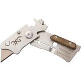 Browning Range Tool Stainless 5.63" Folding Steel Razor Pocket Knife 0479