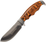 Browning Skinner Brown Tiger Pakkawood Stainless Fixed Blade Knife 0487