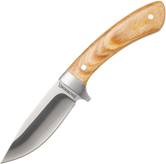 Browning Skinner Brown Wood Stainless Steel Fixed Blade Knife 0493