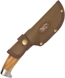 Browning Skinner Smooth Brown Wood Stainless Fixed Blade Knife 0497