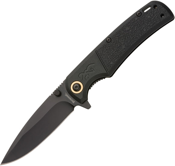 Browning Linerlock Smooth Black Synthetic Folding Stainless Steel Clip Point Pocket Knife 0505B