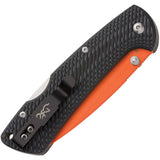 Browning Back Country Lockback Black G10 Handle D2 Tool Steel Folding Pocket Knife 0524B