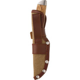 Browning Sage Creek Brown & Tan Zebrawood 9Cr18MoV Fixed Blade Knife 0535B