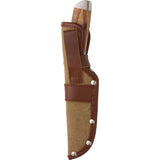 Browning Sage Creek Brown & Tan Zebrawood 9Cr18MoV Fixed Blade Knife 0537B