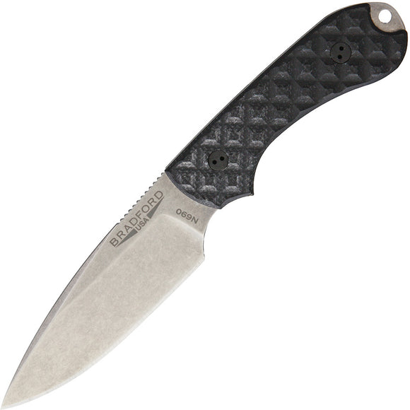 Bradford Knives Guardian 3 EDC Black G10 Fixed Blade Knife w/ N690 Steel D01