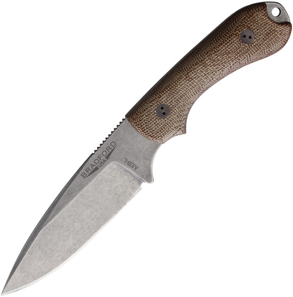Bradford Knives Guardian 3.2 Natural Micarta AEB-L Fixed Blade Knife 32FE104A
