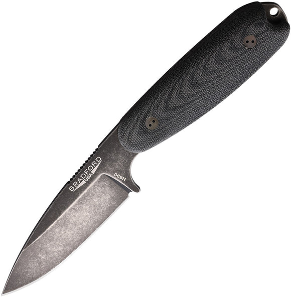 Bradford Knives Guardian 3.5 Black Micarta Bohler N690 Fixed Blade Knife 35S101N
