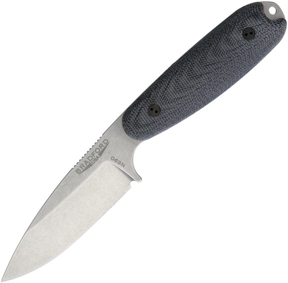 Bradford Knives Guardian 3.5 Sabre 3D Black Micarta Bohler N690 Knife 35S101
