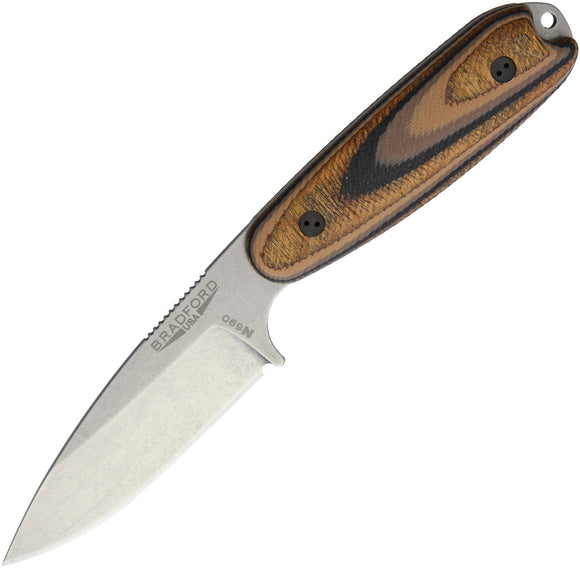 Bradford Knives Guardian 3.5 Sabre 3D G-Wood Bohler N690 Knife w/ Sheath 35S115