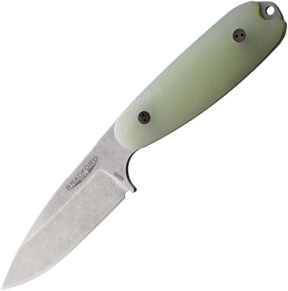 Bradford Knives Guardian Sabre Fixed Blade Knife Jade G10 Bohler N690 35S117