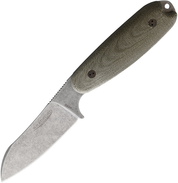 Bradford Knives Guardian 3.5 OD Green Micarta N690 Fixed Blade Knife 35SF102