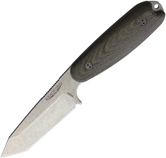 Bradford Knives Guardian 3.5 Tanto Green Fixed Blade Knife 35T102