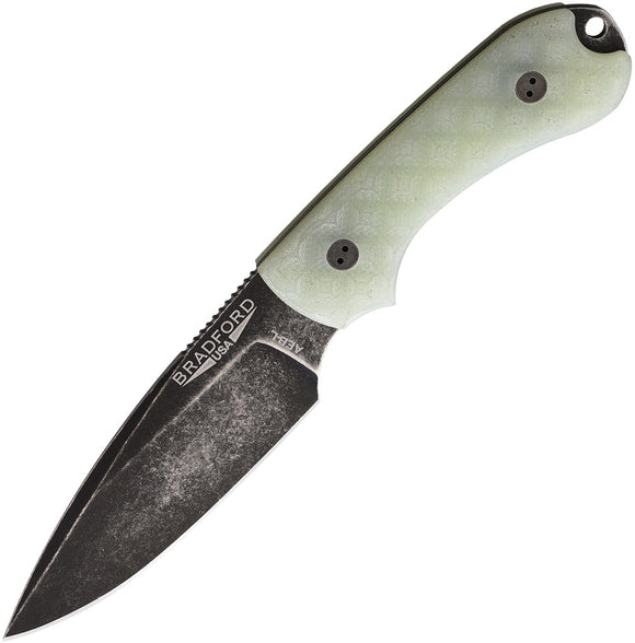 Bradford Knives Guardian 3 Textured Ghost Jade AEB-L Fixed Blade Knife 3FE007NA