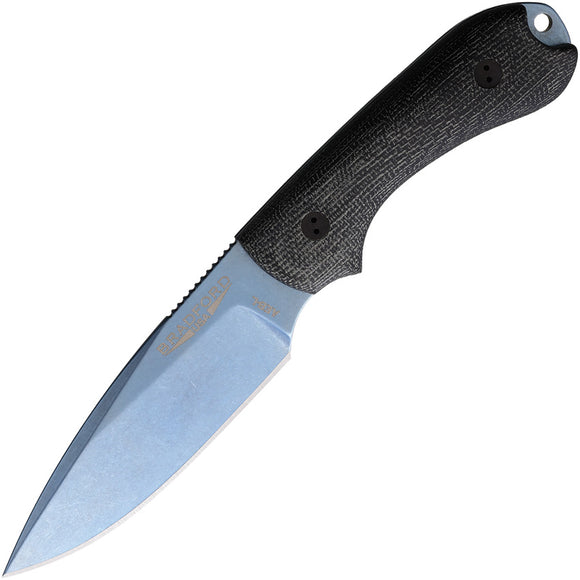 Bradford Knives Guardian 3 Black Micarta AEB-L Steel Fixed Blade Knife 3FE101PA