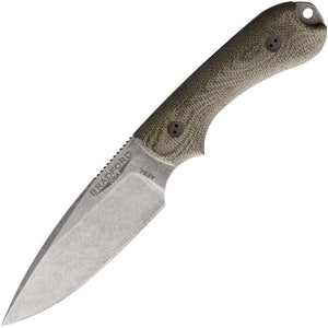 Bradford Knives Guardian 3 Fixed Blade Knife OD Green Micarta AEB-L 3FE102A