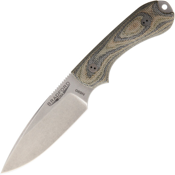Bradford Knives Guardian 3 3D Fixed N690 Blade Knife w/ Sheath 3FE109