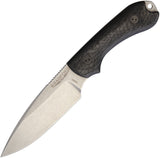 Bradford Knives Guardian Black 3D Carbon Fiber 3" N690 Fixed Hunting Knife FE114