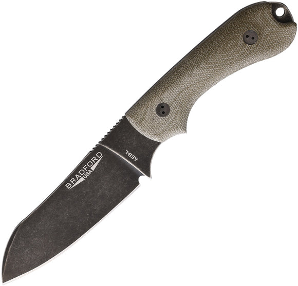 Bradford Knives Guardian 3 Green Micarta AEB-L Nimbus Fixed Blade Knife 3SF102NA