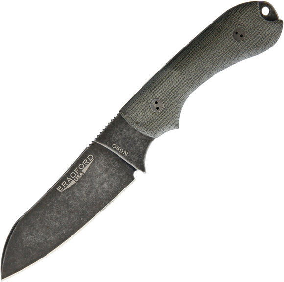 Bradford Knives Guardian 3 Nimbus OD Green Sheepsfoot Bohler N690 Knife 3SF102N