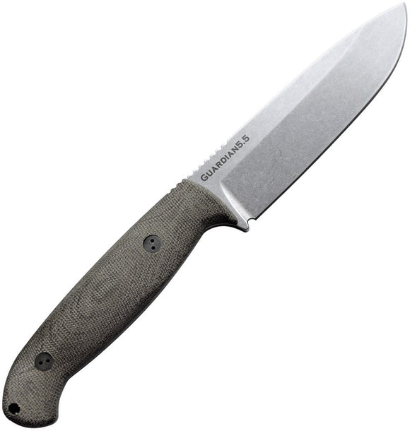Bradford Knives Guardian 5.5 3D OD Green Micarta N690 Fixed Blade Knife 55S102
