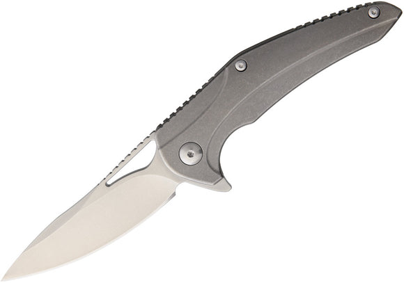 Brous Blades XR-1 Framelock Stonewash Titanium Handle Folding Blade Knife 134