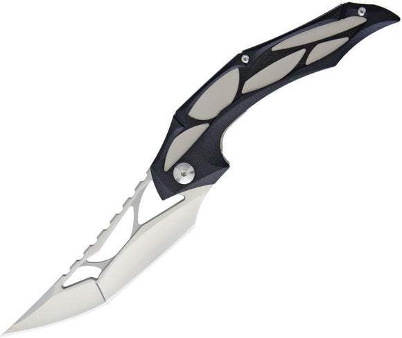 Brous Blades Echelon Linerlock Satin Black G10 Handle Folding Blade Knife 204