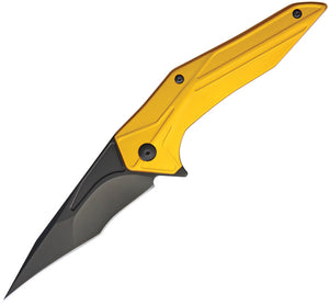 Brous Blades Tyrant Linerlock Gold Blackout D2 Tool Steel Folding Knife 246