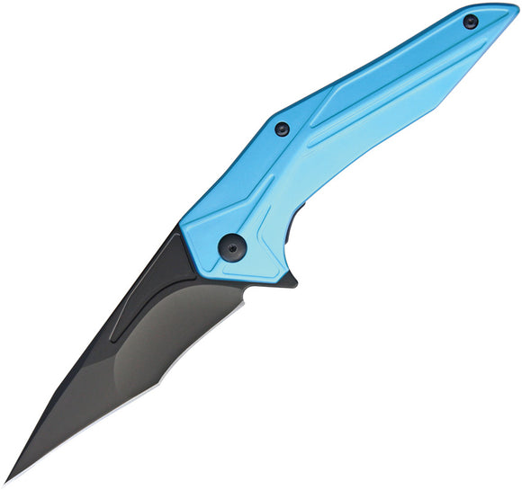 Brous Blades Tyrant Linerlock Blue Blackout D2 Tool Steel Folding Knife 249