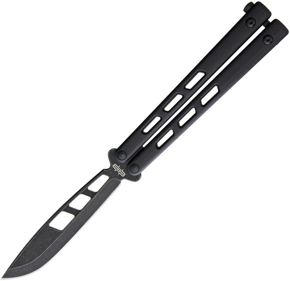 Brous Blades BlackCELL Balisong Acid Stonewash Black G10 Butterfly Knife 254
