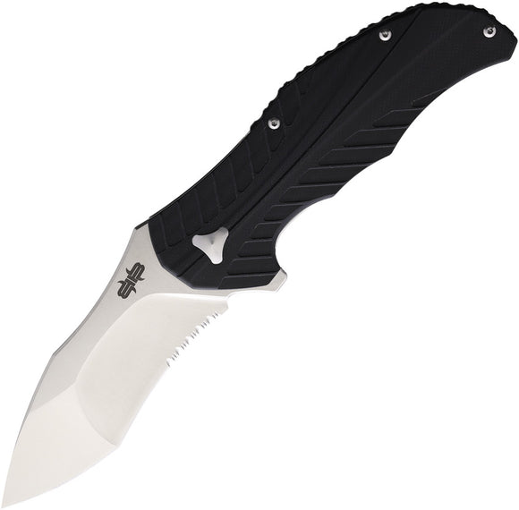 Brous Blades Limited Edition Black G10 Combo D2 Linerlock Folding Knife 257