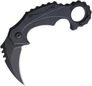 Brous Blades Enforcer Linerlock Blackout Karambit Folding Knife m001b