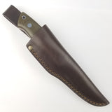 BRISA EnZo Trapper 95 Green N690 Steel Fixed Blade Knife w/ Belt Sheath I2015
