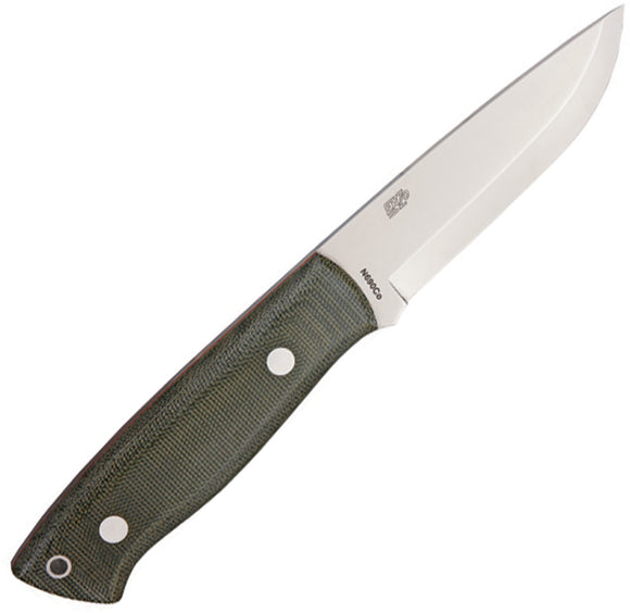 BRISA EnZo Trapper 95 Green N690Co Steel Fixed Blade Knife w/ Belt Sheath I2017