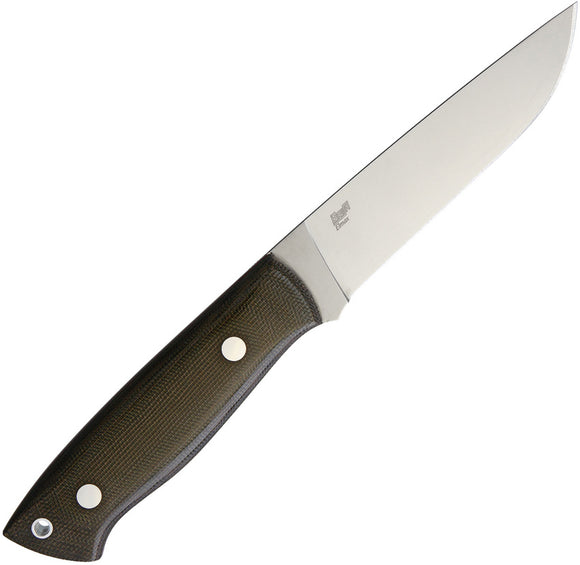 BRISA EnZo Trapper 115 Elmax Steel Green Fixed Blade Knife w/ Belt Sheath I2066