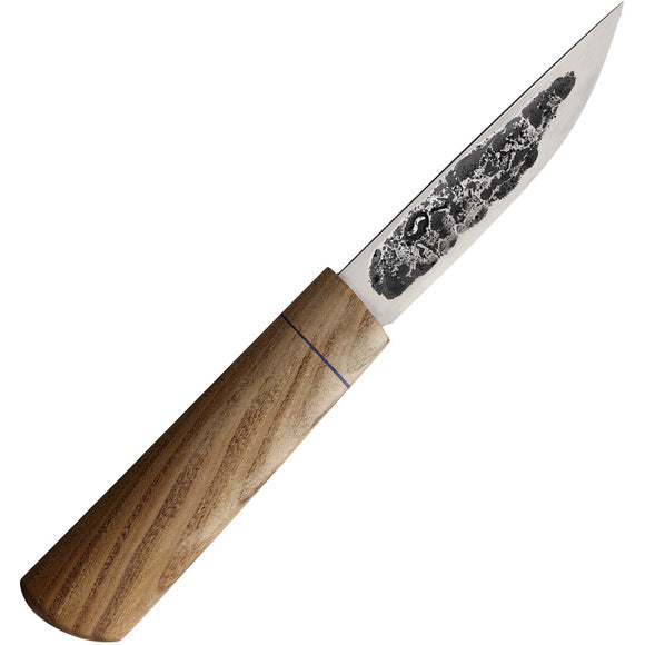 Brisa Yakut 125 Tan Elm Wood Carbon Steel Fixed Blade Knife w/ Sheath 24180