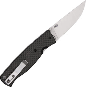 BRISA Enzo Birk 75 Linerlock CPM S30V Black Carbon Fiber Folding Knife 2601  -On Sale