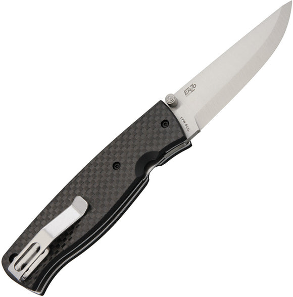 BRISA EnZo Birk 75 Linerlock S30V Scandi Black Carbon Fiber Folding Knife I2701