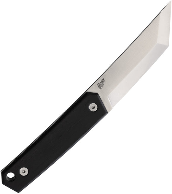 BRISA Kwaiken 90 Fixed Blade Knife Ebony Wood Bohler M390 Stainless Tanto 331