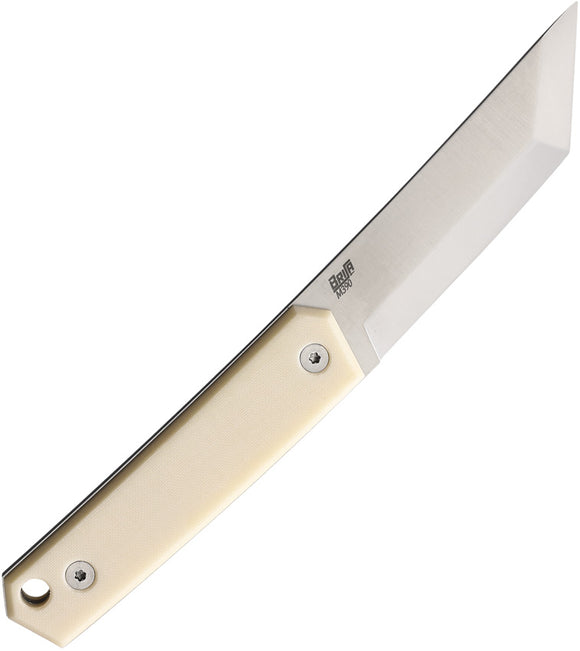 BRISA Kwaiken 90 Fixed Blade Knife Ivory Micarta Bohler M390 Stainless Tanto 332