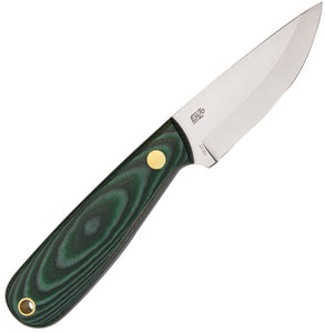 BRISA EnZo 6" Necker 70 Green Micarta 12C27 Fixed Blade Knife +  Sheath I5803