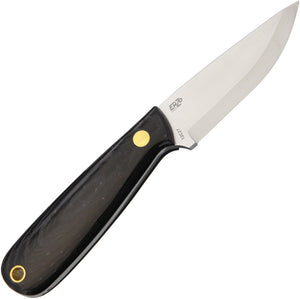 BRISA EnZo 6.25" Necker 70 Black Micarta Fixed Blade Knife w/ Kydex Sheath 9807