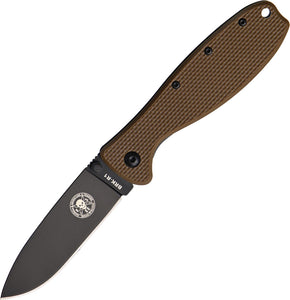 ESEE Zancudo Mosquito Framelock Black Folding Blade Coyote Brown Knife R1CBB