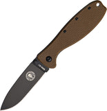 ESEE Zancudo Mosquito Framelock Folding Blade Coyote Brown Handle Knife R1CB