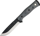 TOPS Fieldcraft BOB Fixed Hunter Blade Black Linen Micarta Handle Knife