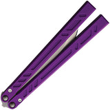 Bladerunners Systems Channel Balisong Purple Aluminum 154CM Butterfly Knife 011PRP