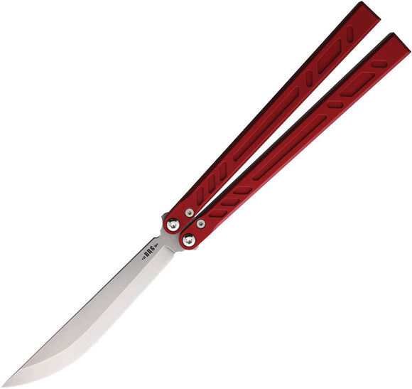 Bladerunners Systems Channel Balisong Red Aluminum 154CM Butterfly Knife 011RD