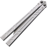 Bladerunners Systems Channel Balisong Gray Aluminum 154CM Butterfly Knife 011